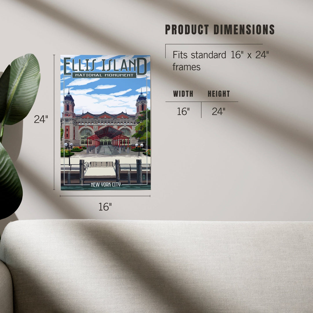 Ellis Island National Monument, New York City, Building Exterior, Art & Giclee Prints - Lantern Press