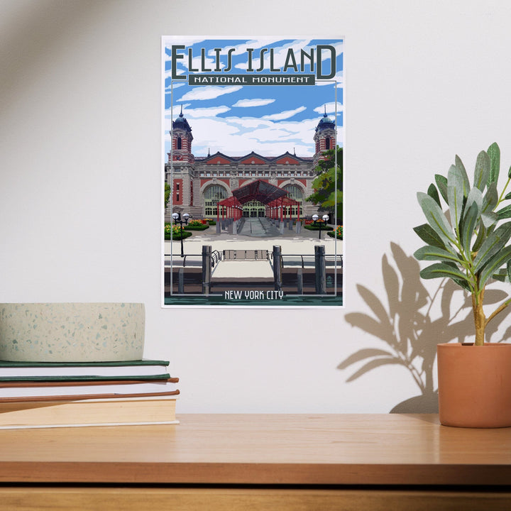 Ellis Island National Monument, New York City, Building Exterior, Art & Giclee Prints - Lantern Press