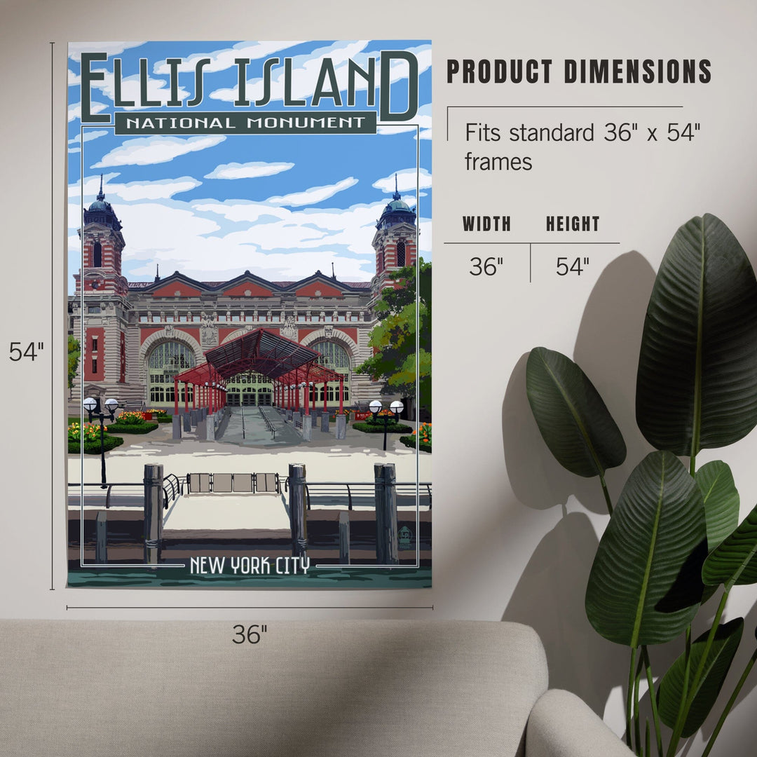 Ellis Island National Monument, New York City, Building Exterior, Art & Giclee Prints - Lantern Press