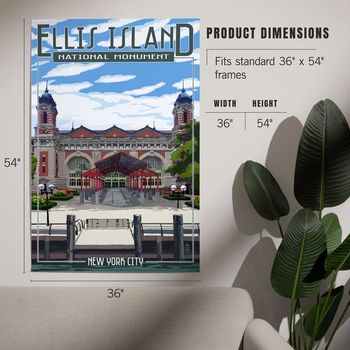 Ellis Island National Monument, New York City, Building Exterior, Art & Giclee Prints - Lantern Press
