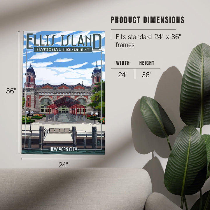 Ellis Island National Monument, New York City, Building Exterior, Art & Giclee Prints - Lantern Press