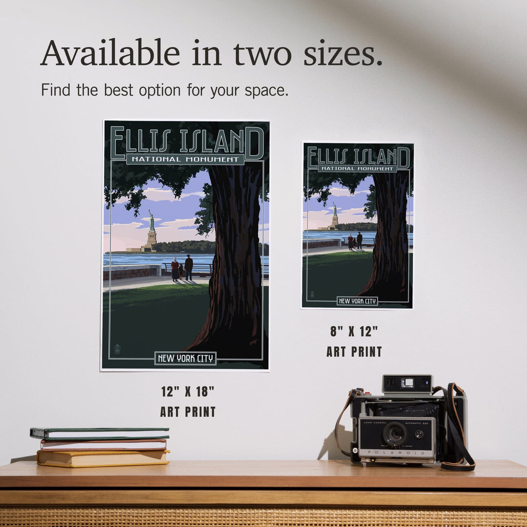 Ellis Island National Monument, New York City, Statue of Liberty, Art & Giclee Prints - Lantern Press