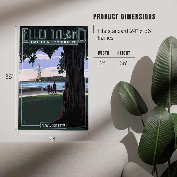 Ellis Island National Monument, New York City, Statue of Liberty, Art & Giclee Prints - Lantern Press