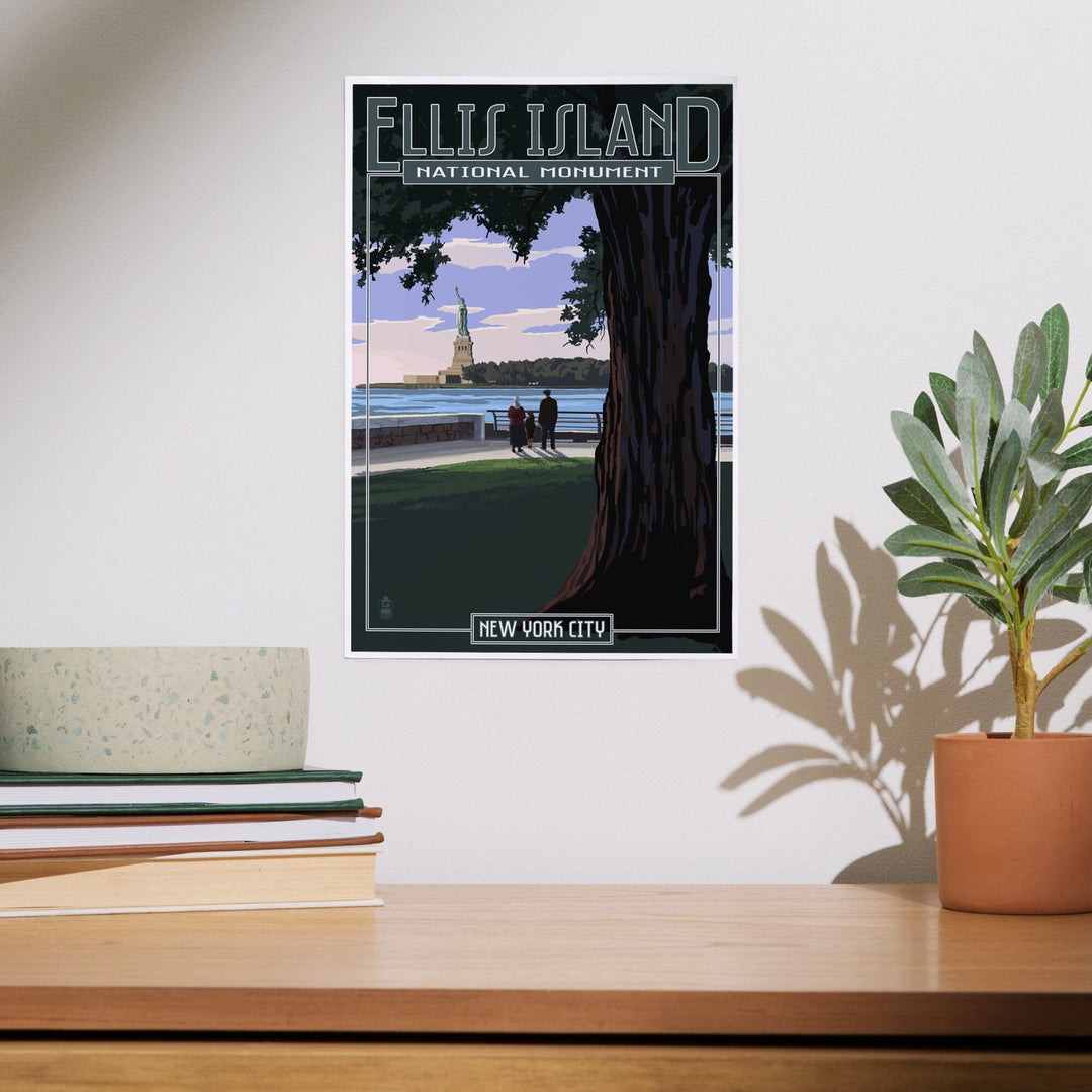 Ellis Island National Monument, New York City, Statue of Liberty, Art & Giclee Prints - Lantern Press
