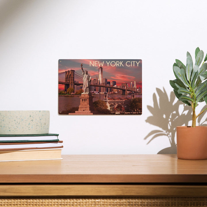 Ellis Island National Monument, New York City, Statue of Liberty, Lantern Press Photograph, Wood Signs and Postcards - Lantern Press