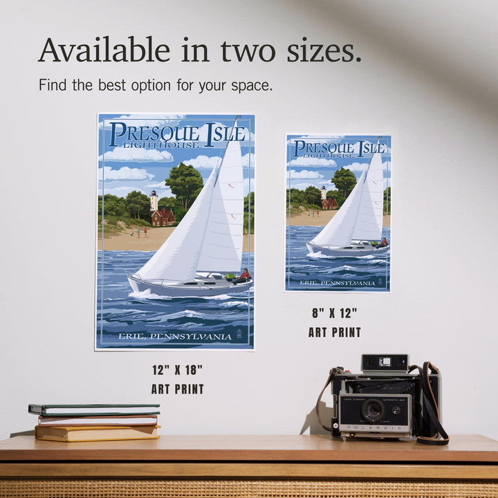 Erie, Pennsylvania, Presque Isle Lighthouse, Art & Giclee Prints - Lantern Press