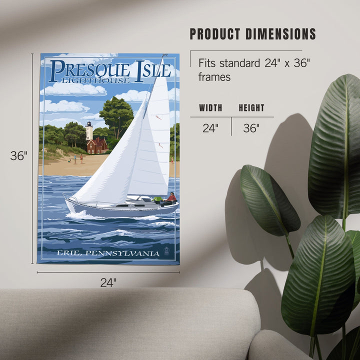 Erie, Pennsylvania, Presque Isle Lighthouse, Art & Giclee Prints - Lantern Press