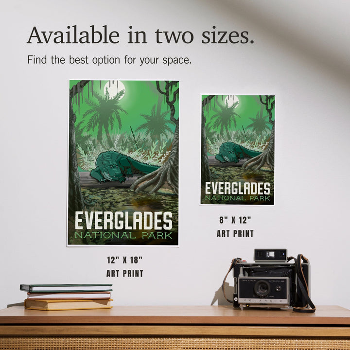 Everglades National Park, Florida, Alligator in Swamp, Art & Giclee Prints Art Lantern Press