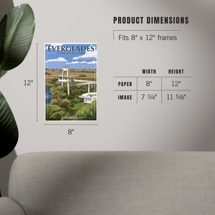 Everglades National Park, Florida, Shark Valley Tower, Art & Giclee Prints Art Lantern Press
