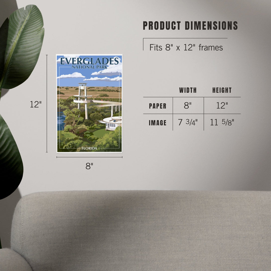 Everglades National Park, Florida, Shark Valley Tower, Art & Giclee Prints Art Lantern Press