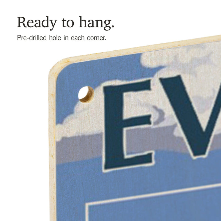 Everglades National Park, Florida, Shark Valley Tower, Wood Signs and Postcards Wood Lantern Press