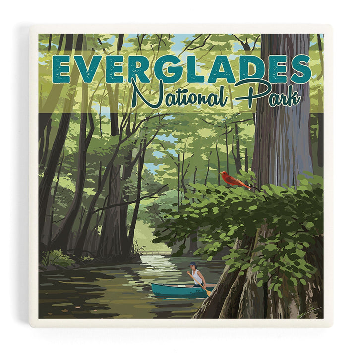 Everglades National Park, River View, Coasters Coasters Lantern Press