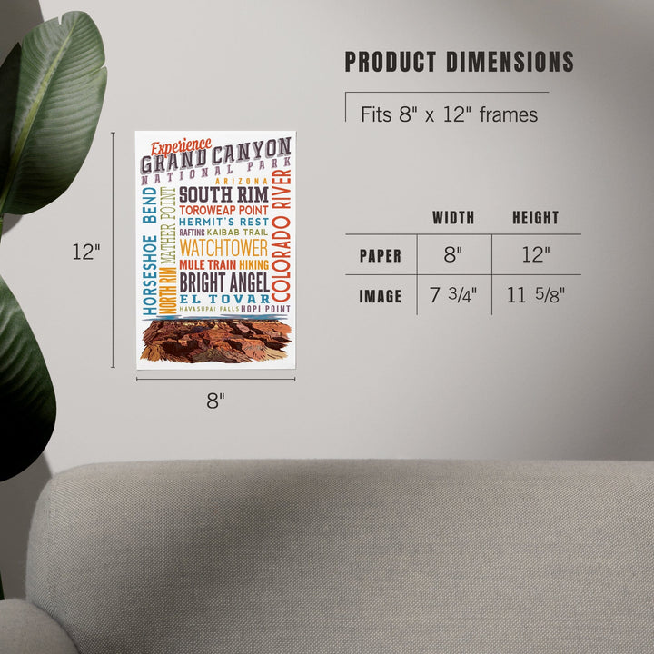 Experience Grand Canyon National Park, Arizona, Art & Giclee Prints Art Lantern Press