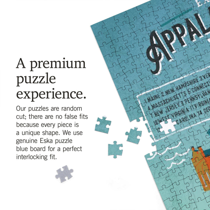 Explore the Appalachian Trail, Traveler's Map, Jigsaw Puzzle Puzzle Lantern Press