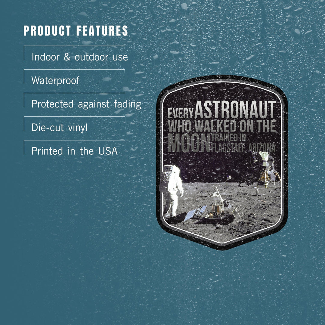 Flagstaff, Arizona, Every Astronaut Who Walked on the Moon, Contour, Vinyl Sticker - Lantern Press