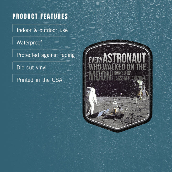 Flagstaff, Arizona, Every Astronaut Who Walked on the Moon, Contour, Vinyl Sticker - Lantern Press