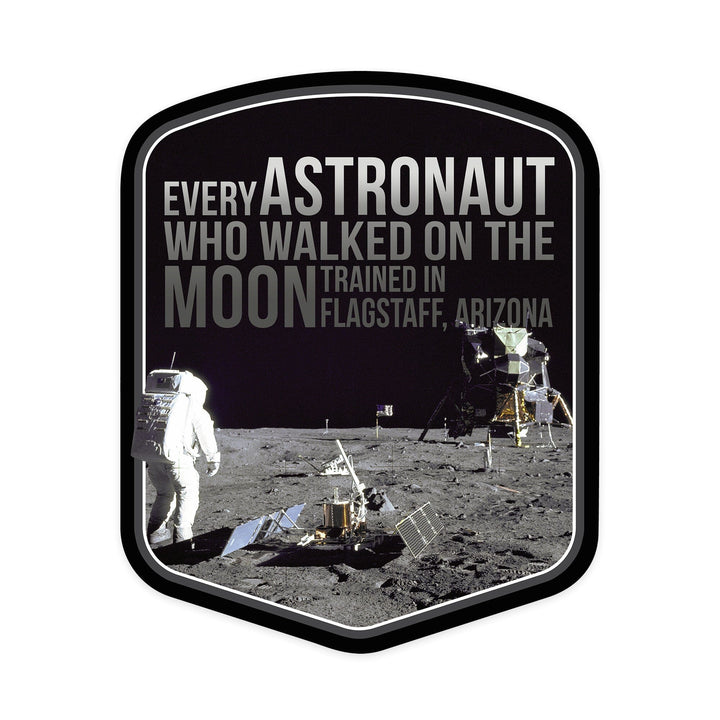 Flagstaff, Arizona, Every Astronaut Who Walked on the Moon, Contour, Vinyl Sticker - Lantern Press