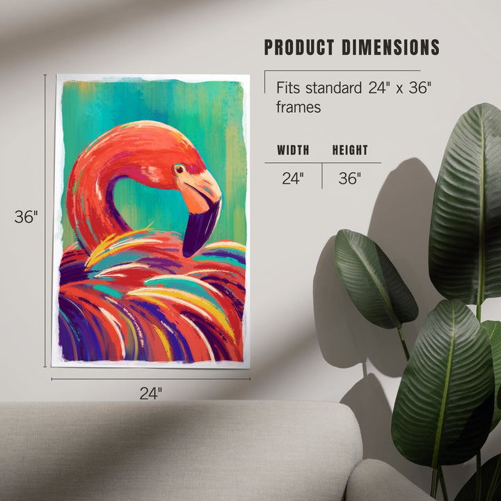 Flamingo, Vivid, Art & Giclee Prints - Lantern Press