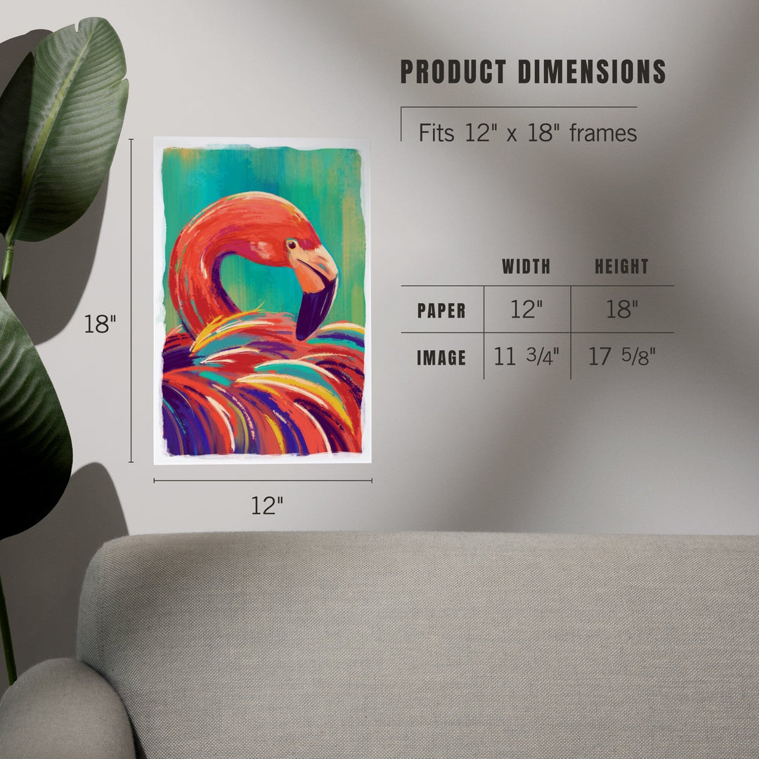 Flamingo, Vivid, Art & Giclee Prints - Lantern Press