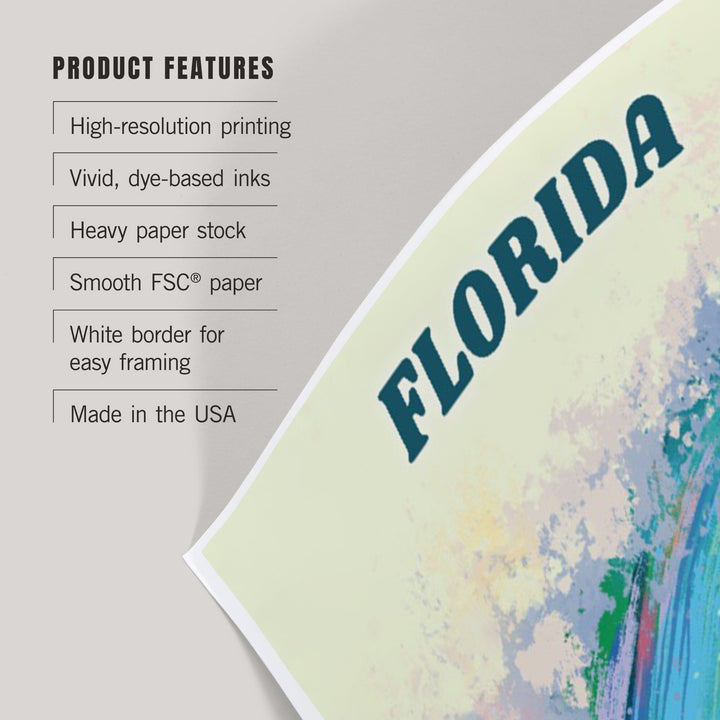 Florida, Vitamin Sea, Coastal Series, Surfer Girl, Art & Giclee Prints Art Lantern Press