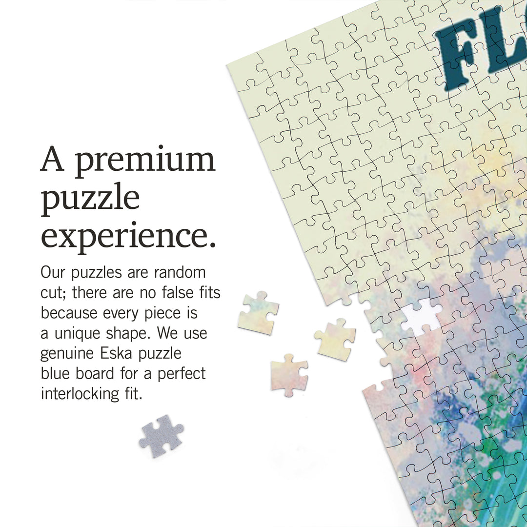 Florida, Vitamin Sea, Coastal Series, Surfer Girl, Jigsaw Puzzle Puzzle Lantern Press