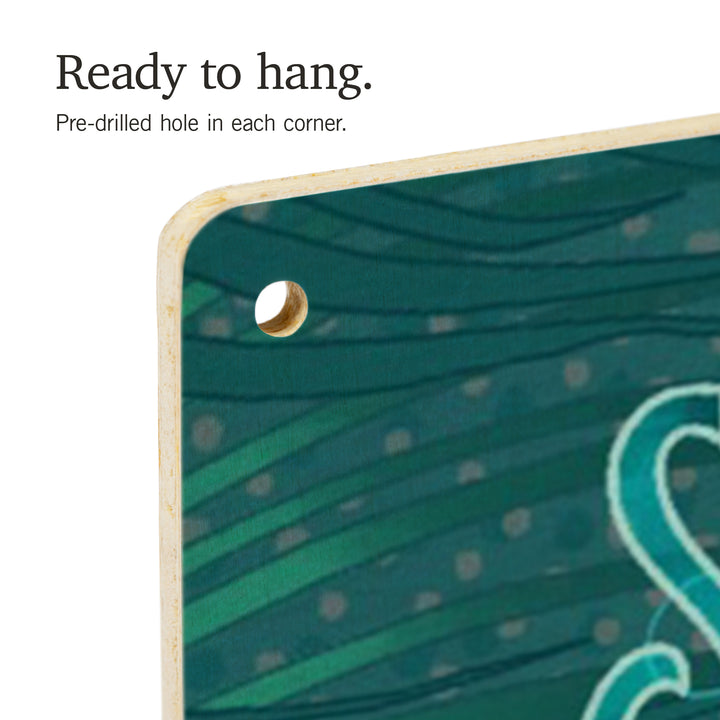 Fluid Linework, Sea Otter, Wood Signs and Postcards Wood Lantern Press