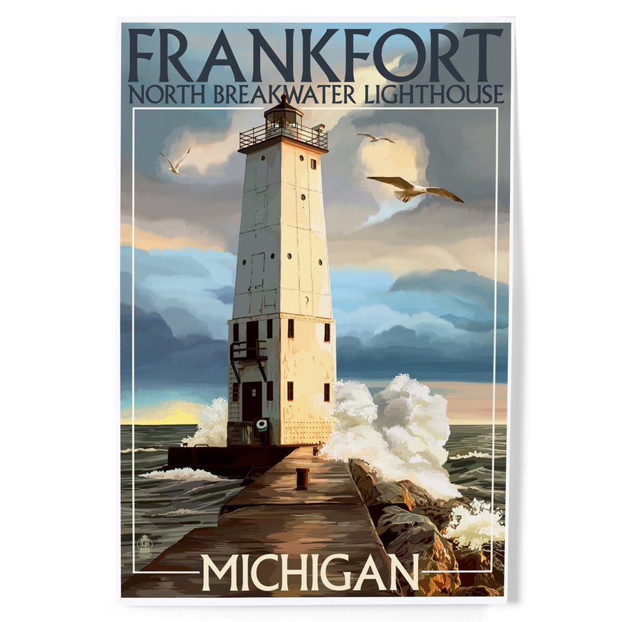 Frankfort Lighthouse, Michigan, Art & Giclee Prints - Lantern Press