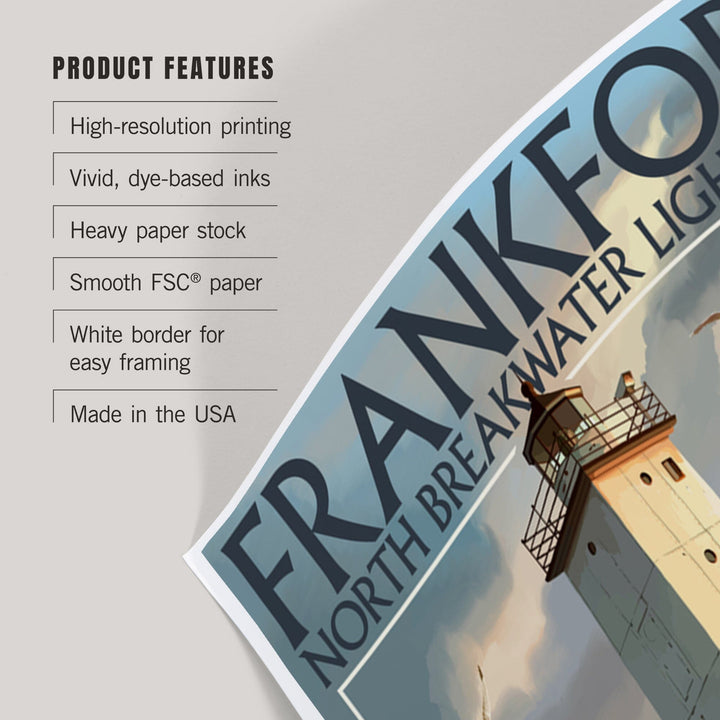 Frankfort Lighthouse, Michigan, Art & Giclee Prints - Lantern Press