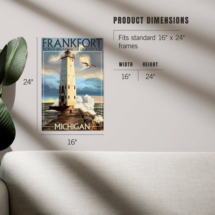Frankfort Lighthouse, Michigan, Art & Giclee Prints - Lantern Press