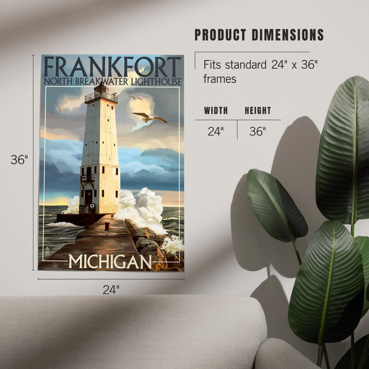 Frankfort Lighthouse, Michigan, Art & Giclee Prints - Lantern Press