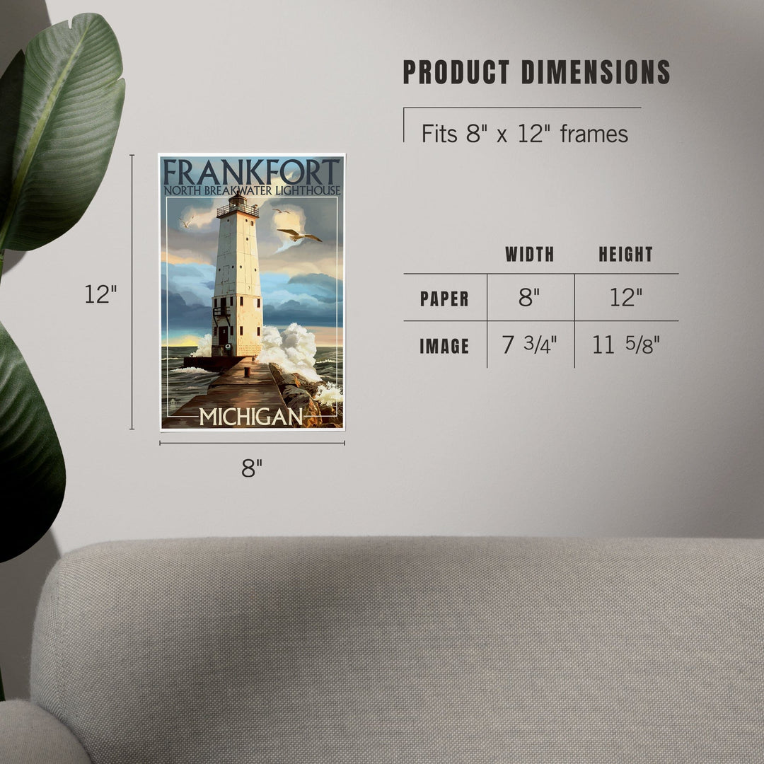 Frankfort Lighthouse, Michigan, Art & Giclee Prints - Lantern Press