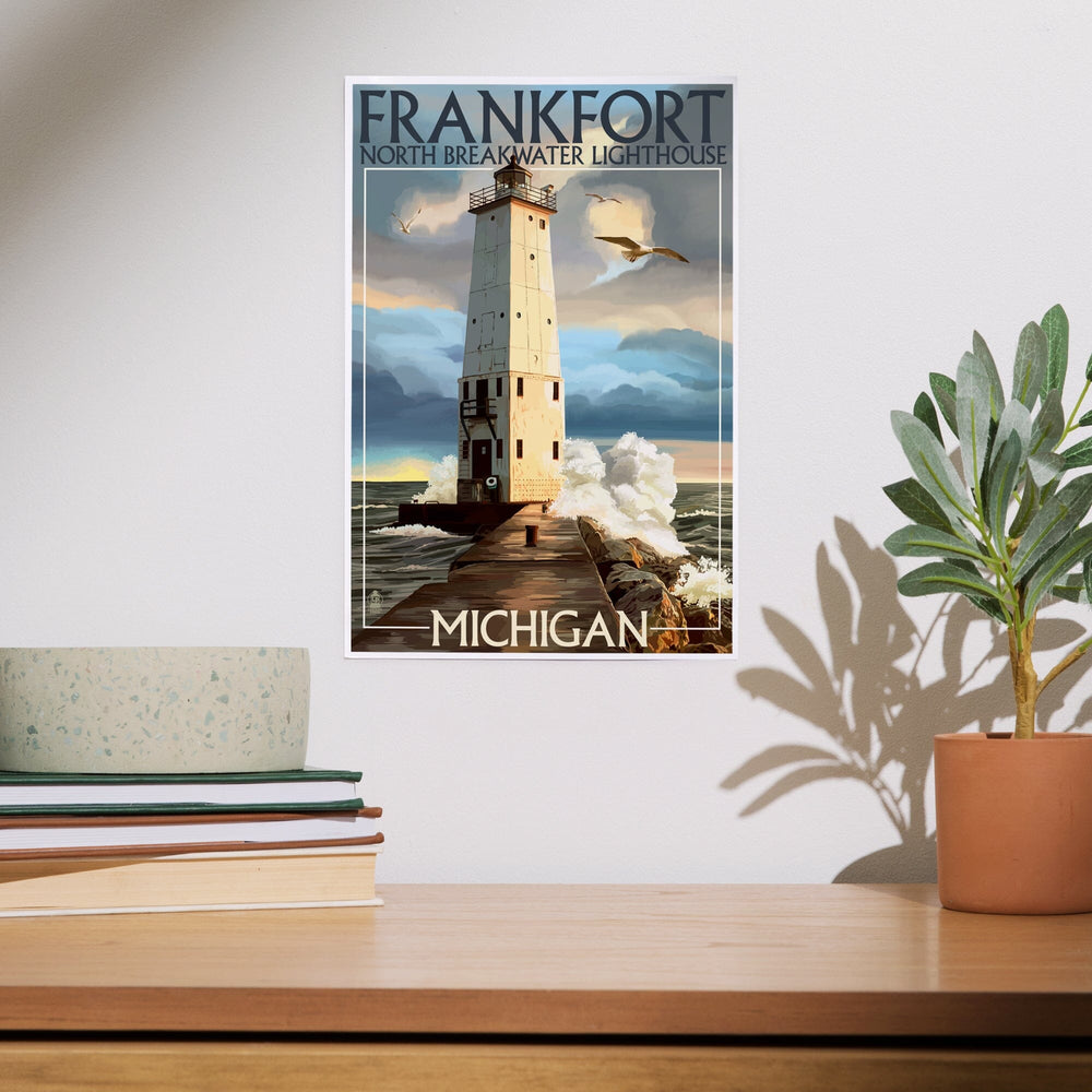 Frankfort Lighthouse, Michigan, Art & Giclee Prints - Lantern Press
