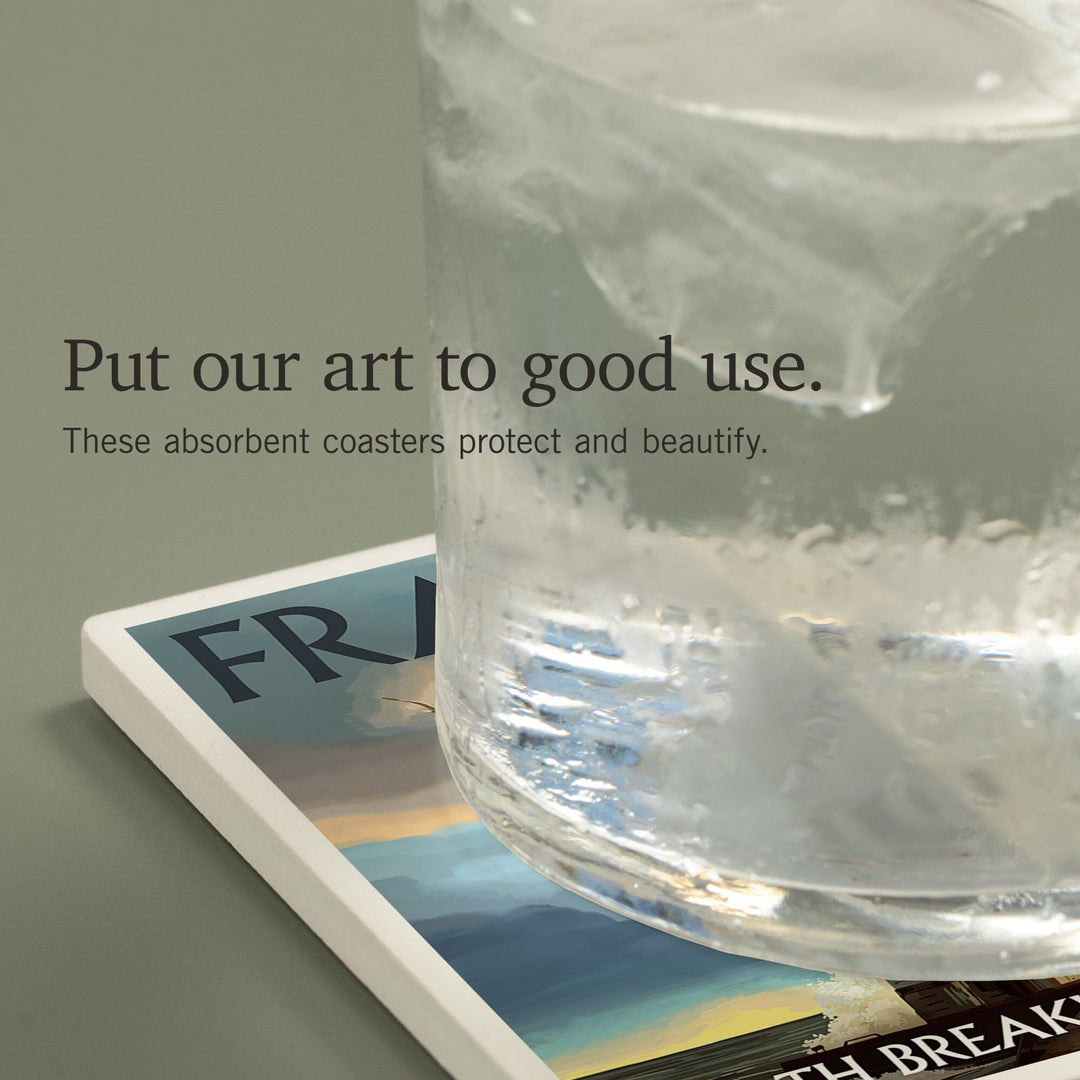 Frankfort Lighthouse, Michigan, Coasters Coasters Lantern Press