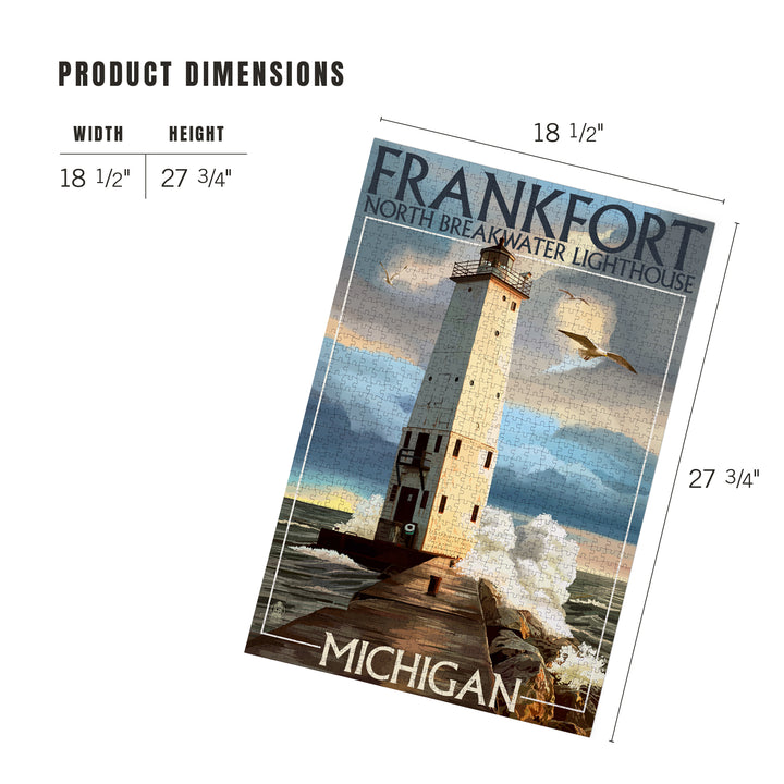 Frankfort Lighthouse, Michigan, Jigsaw Puzzle Puzzle Lantern Press