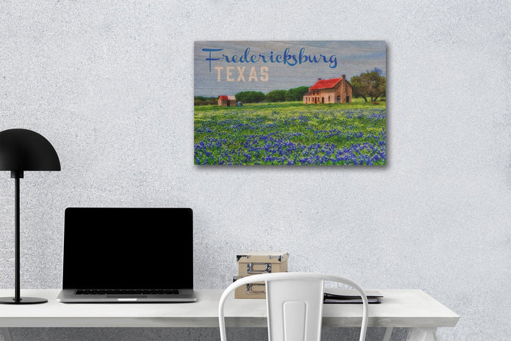 Fredericksburg, Texas, Bluebonnets, Lantern Press Photography, Wood Signs and Postcards - Lantern Press