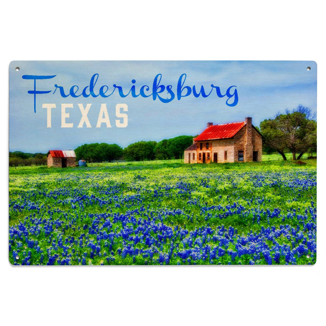 Fredericksburg, Texas, Bluebonnets, Lantern Press Photography, Wood Signs and Postcards - Lantern Press