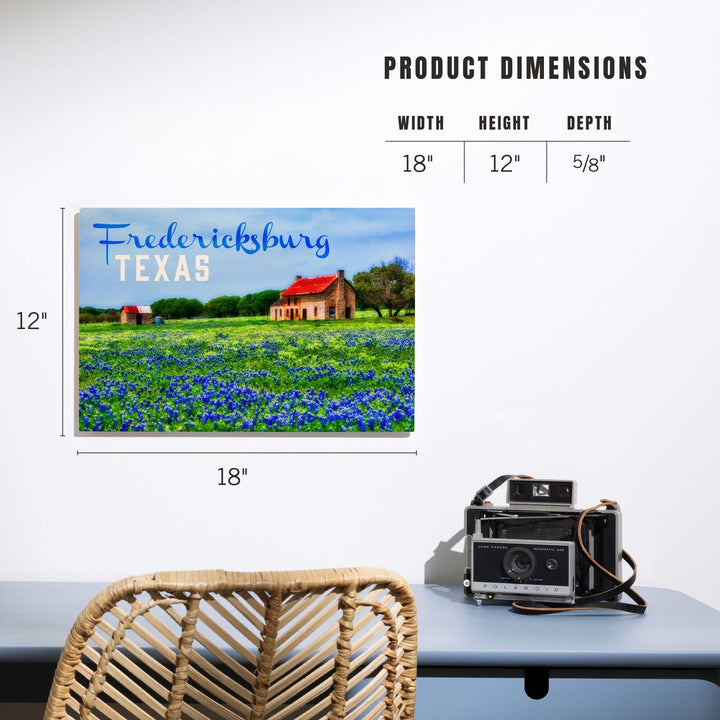 Fredericksburg, Texas, Bluebonnets, Lantern Press Photography, Wood Signs and Postcards - Lantern Press