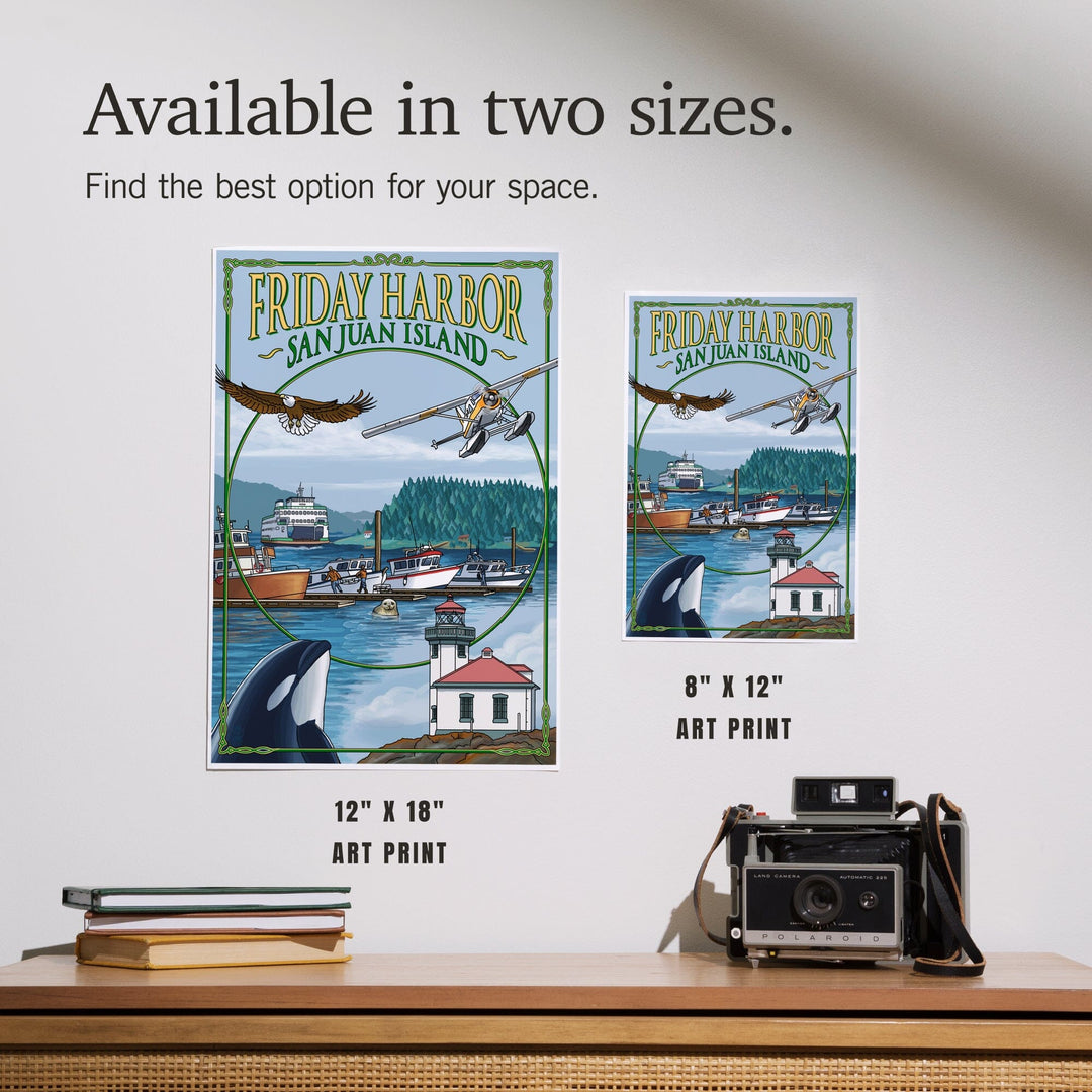 Friday Harbor, San Juan Island, Washington, Views, Art & Giclee Prints - Lantern Press