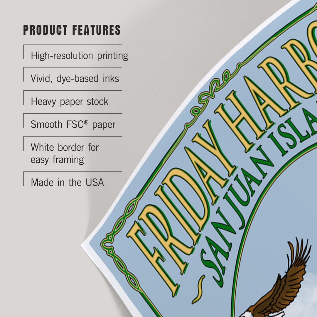Friday Harbor, San Juan Island, Washington, Views, Art & Giclee Prints - Lantern Press