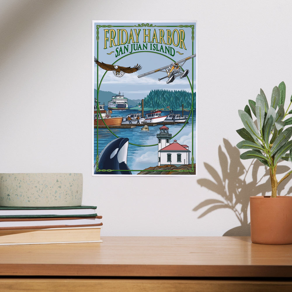 Friday Harbor, San Juan Island, Washington, Views, Art & Giclee Prints - Lantern Press