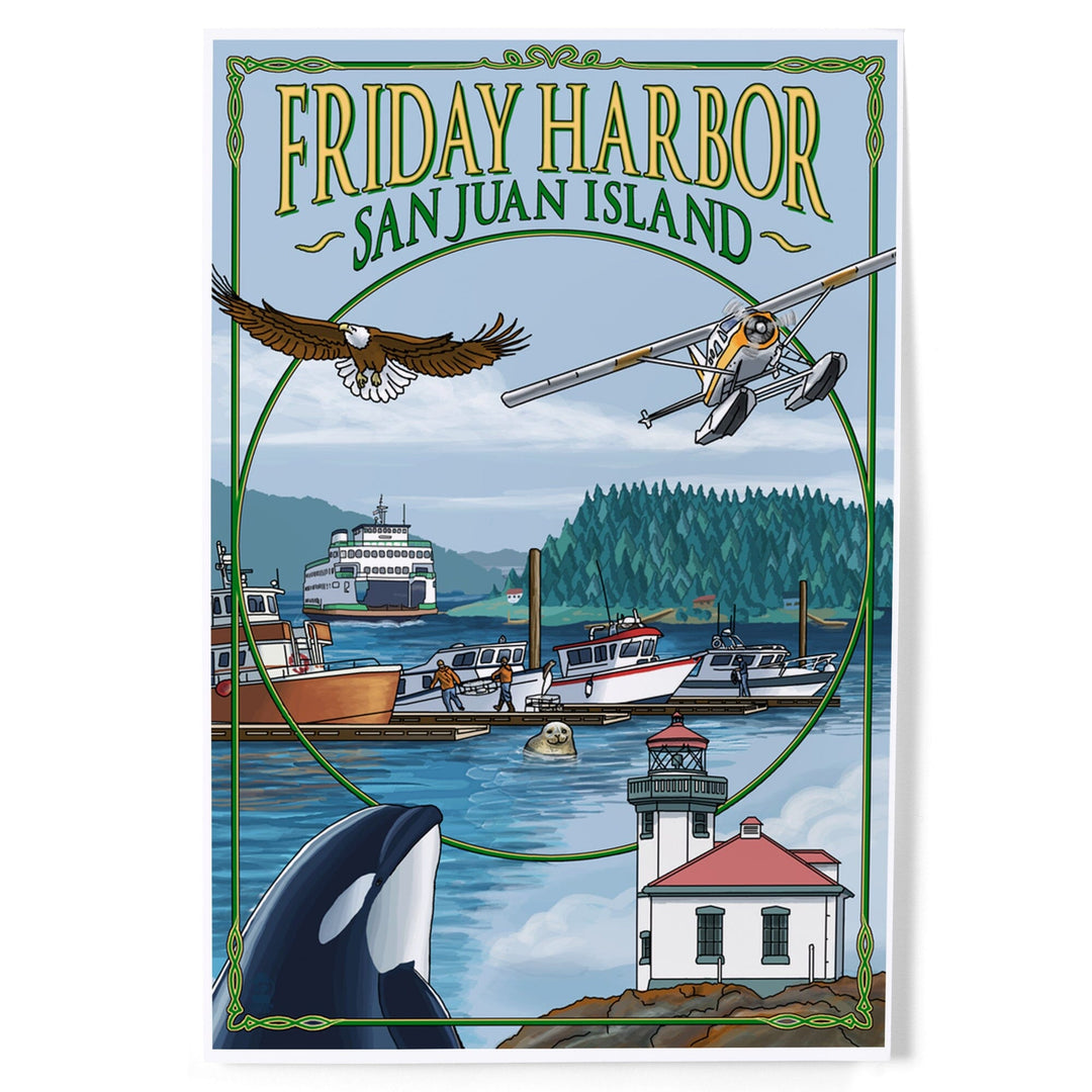 Friday Harbor, San Juan Island, Washington, Views, Art & Giclee Prints - Lantern Press