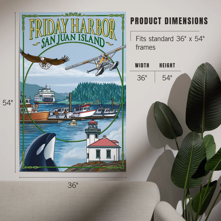 Friday Harbor, San Juan Island, Washington, Views, Art & Giclee Prints - Lantern Press