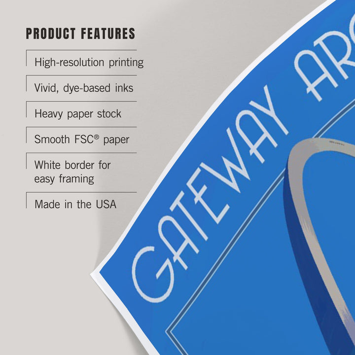 Gateway Arch National Park, Arch and Trees in Fall, Art & Giclee Prints - Lantern Press