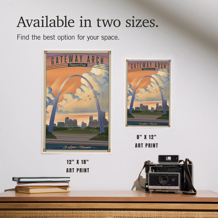 Gateway Arch National Park, Missouri, Lithograph National Park Series, Art & Giclee Prints - Lantern Press