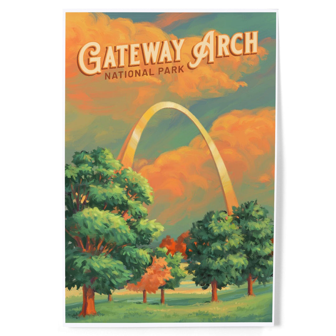 Gateway Arch National Park, Missouri, Oil Painting, Art & Giclee Prints - Lantern Press