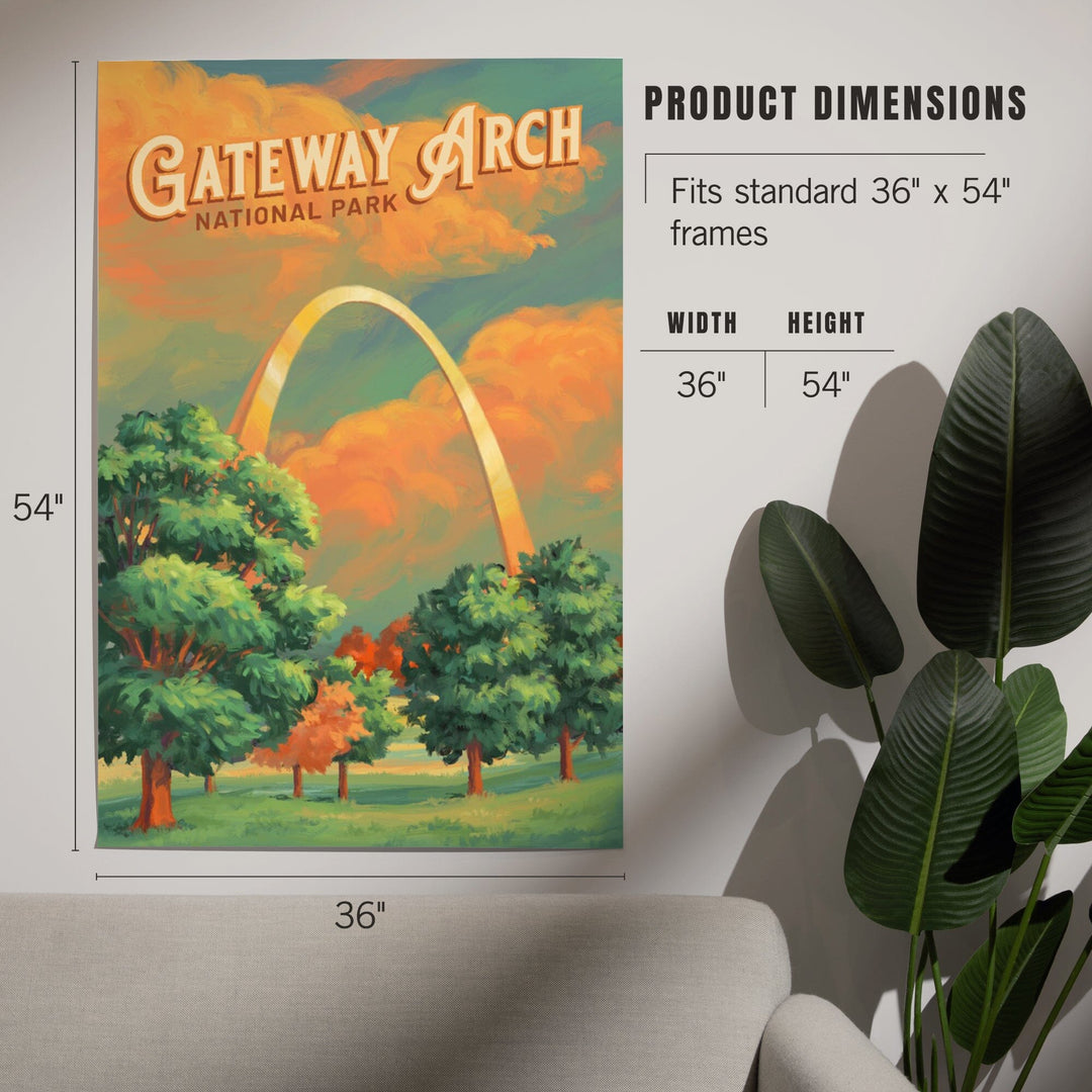 Gateway Arch National Park, Missouri, Oil Painting, Art & Giclee Prints - Lantern Press