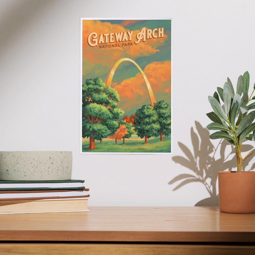 Gateway Arch National Park, Missouri, Oil Painting, Art & Giclee Prints - Lantern Press