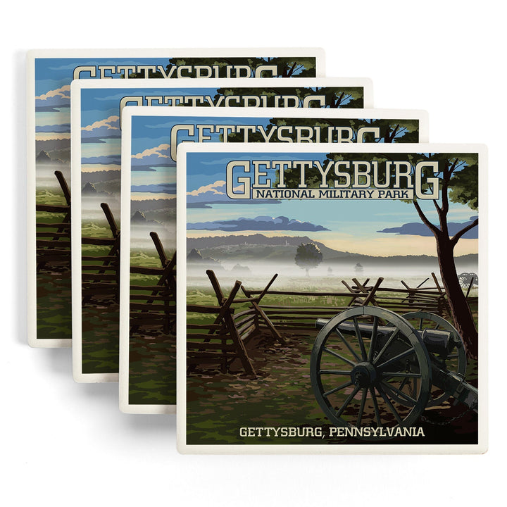 Gettysburg, Pennsylvania, Military Park, Coasters Coasters Lantern Press
