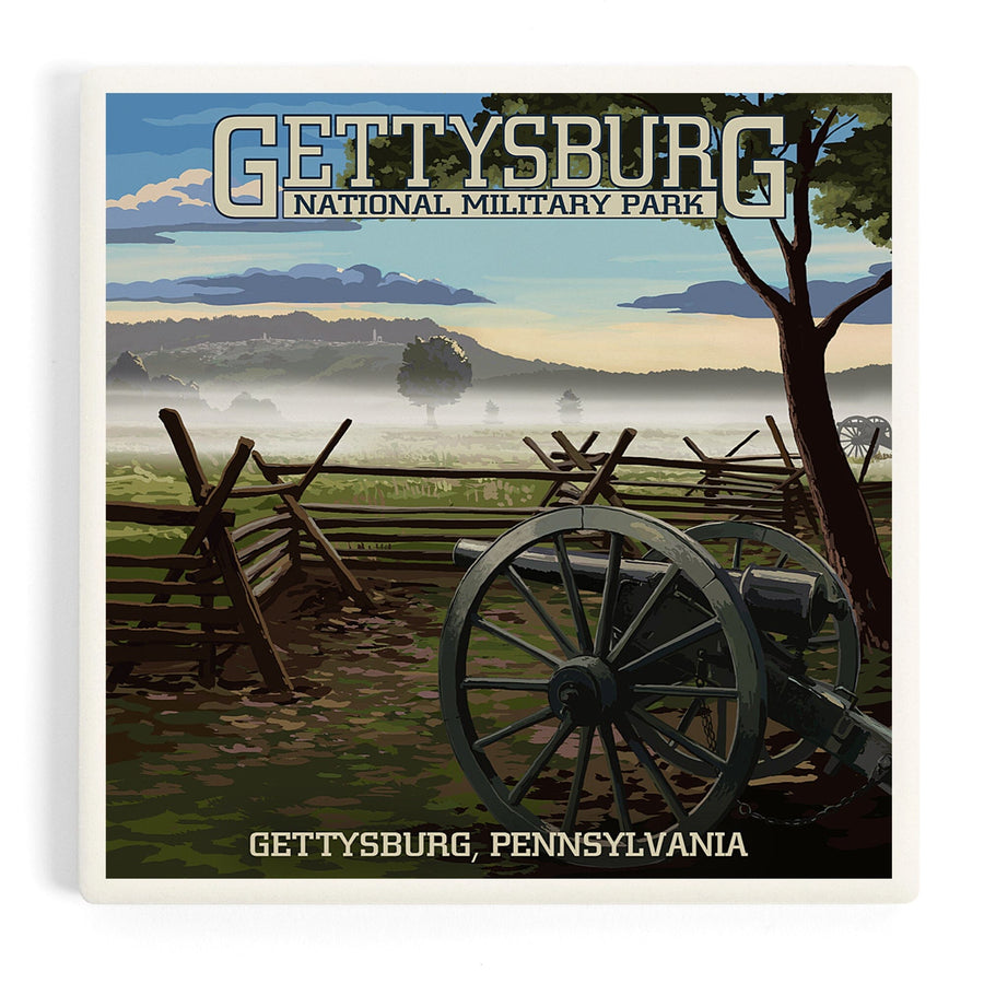 Gettysburg, Pennsylvania, Military Park, Coasters Coasters Lantern Press