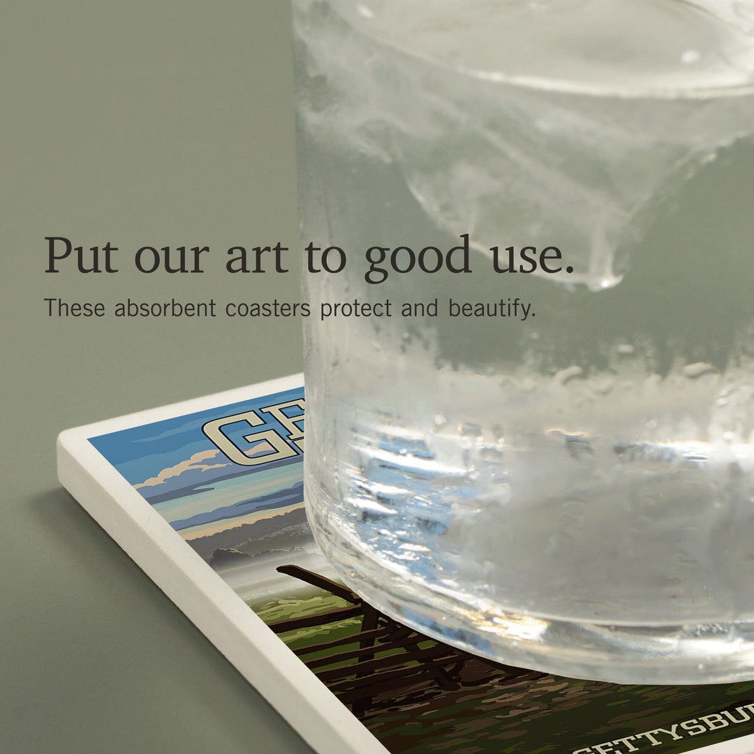 Gettysburg, Pennsylvania, Military Park, Coasters Coasters Lantern Press